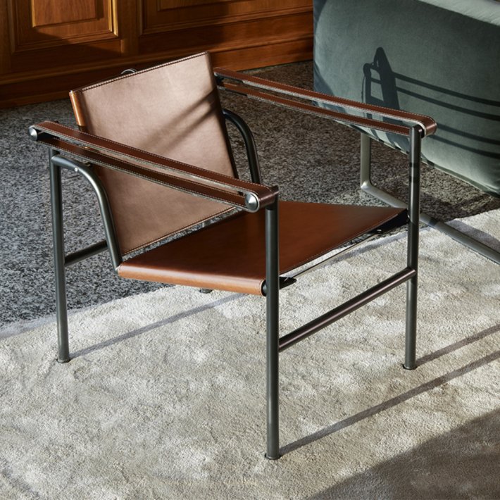 Cassina - Fauteuil  dossier basculant | Black frame | Leather