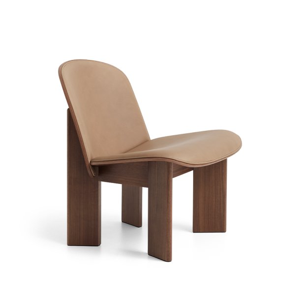 HAY - Chisel Lounge Chair | Valnd | Lder polstring Sense Nougat