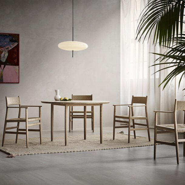 Brdr. Krger - Arv Spisebordsstol | Med armln | Flettet ryg &amp; sde