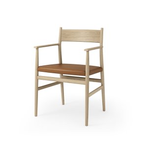 Brdr. Krüger - Arv Spisebordsstol | Med armln | Lder sde | Massiv ryg