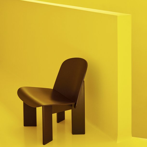 HAY - Chisel Lounge Chair | Dark Bordeaux Water-Based Lacquered Beech