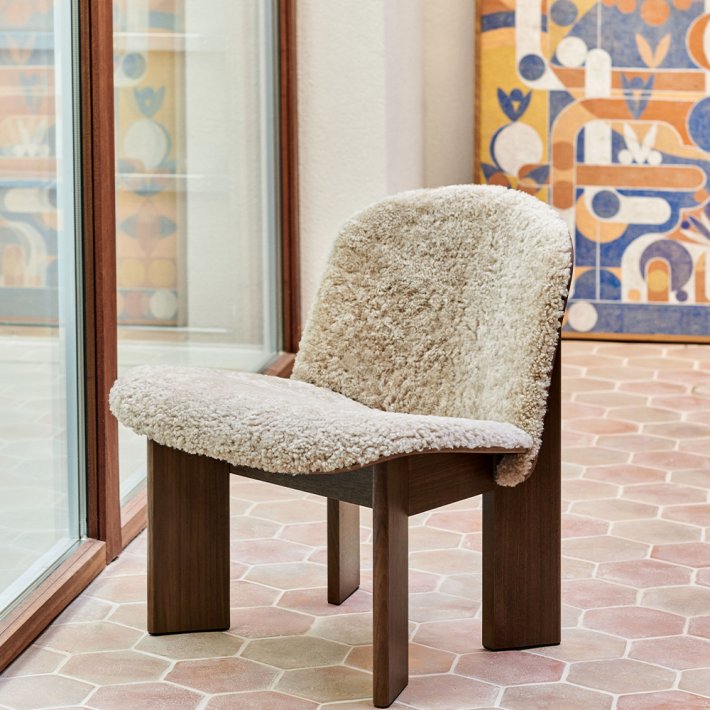 HAY - Chisel Lounge Chair | Valn�d | Polstring i Sheepskin-Mohawi 21