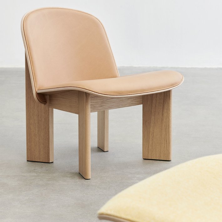 HAY - Chisel Lounge Chair | Eg | L�der polstring Sense Cognac