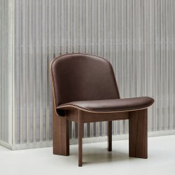HAY - Chisel Lounge Chair | Valnd | Lder polstring Sense Dark Brown