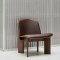 HAY - Chisel Lounge Chair | Valn�d | L�der polstring Sense Dark Brown