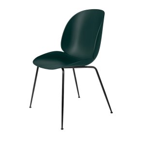 Gubi - Beetle Chair Conic Base | Unupholstered | Black Matt | Dark Green