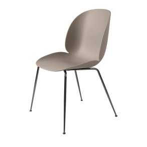 Gubi - Beetle Chair Conic Base | Unupholstered | Black Chrome | New Beige