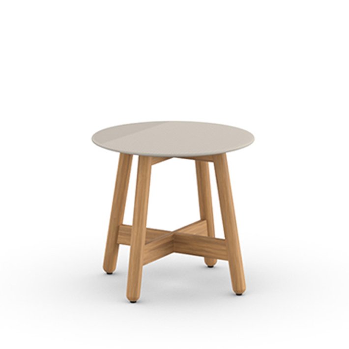 Dedon - MBRACE Side Table �50 I Teak/Chalk