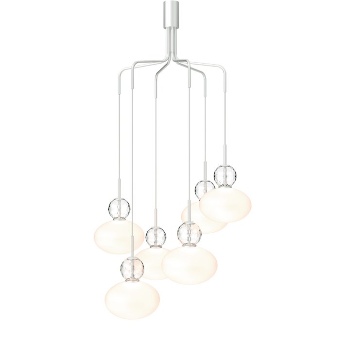 Nuura - Rizzatto Cluster 6 | Satin Silver | Opal