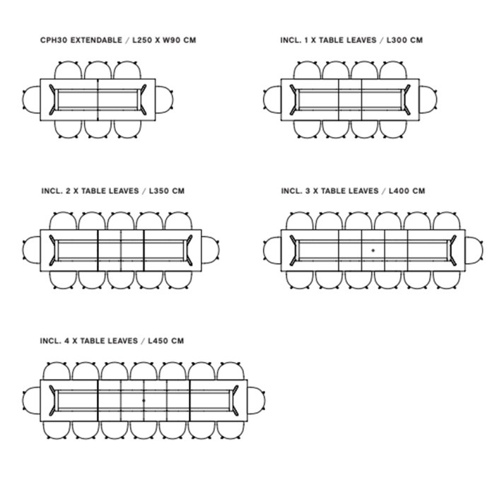 Hay - Copenhague CPH30 Extendable | L250/450