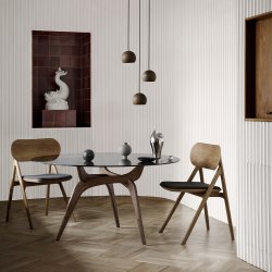 Brdr. Krger - TRIIIO | Spisebord |Bronze glas | Valnd Olieret | 135