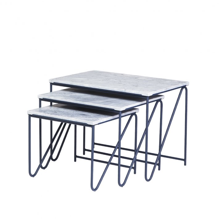 PLEASE WAIT to be SEATED - Triptych Nesting Tables