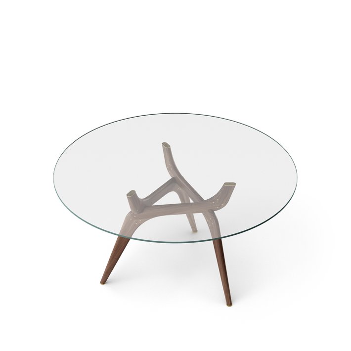 Brdr. Krüger - TRIIIO | Spisebord | Klar glas | Valnd Olieret | 135