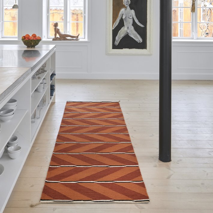 NORDICMODERN - VK-6 Tppe | Orange/Rd | 80 x 240 cm