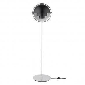 Gubi - Multi-Lite Floor Lamp | Soft Black | Semi Matt | All Chrome