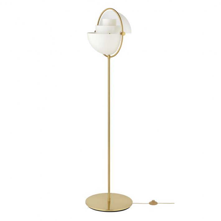 Gubi - Multi-Lite Floor Lamp | Soft White | Semi Matt | Brass