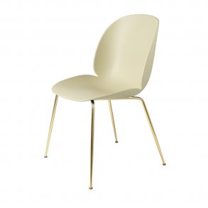 Gubi - Beetle Chair Conic Base | Unupholstered | Brass Semi Matt | Pastel Green