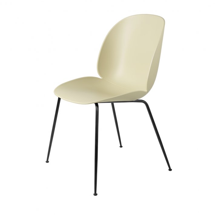 Gubi - Beetle Chair Conic Base | Unupholstered | Black Matt | Pastel Green