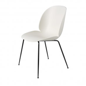 Gubi - Beetle Chair Conic Base | Unupholstered | Black Matt | Alabaster White