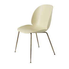 Gubi - Beetle Chair Conic Base | Unupholstered | Antique brass | Pastel Green