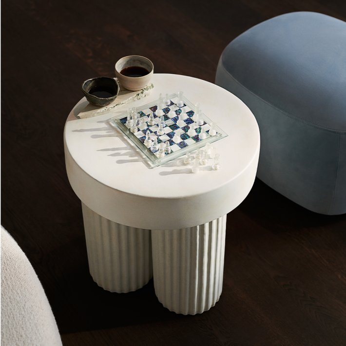 NORR11 - Gear Side Table | Chalk | High