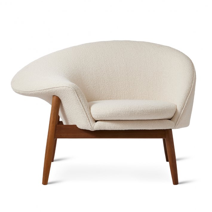 WARM NORDIC - Fried Egg | Textile I Teak Frame