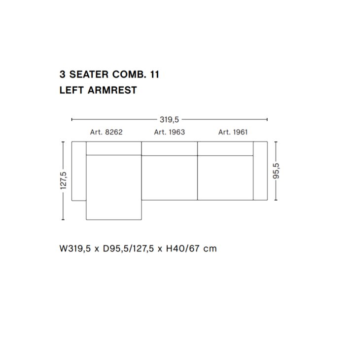 HAY - Mags Sofa | Frdige kombinationer | 3 Seater