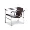 Cassina - Fauteuil  dossier basculant | Chrome frame | Leather
