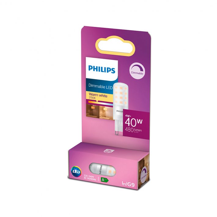 Phillips - G9 | LED | D�mpbar | 4 W | 480 Lumen | 2700 Kelvin