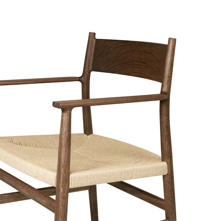 Brdr. Krger - Arv Spisebordsstol | Med armln | Flettet sde | Massiv ryg