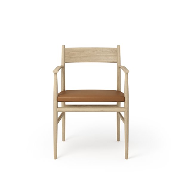 Brdr. Krger - Arv Spisebordsstol | Med armln | Lder sde | Massiv ryg