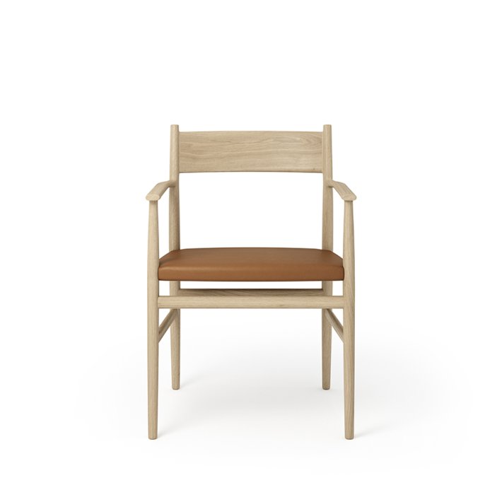 Brdr. Krger - Arv Spisebordsstol | Med armln | Lder sde | Massiv ryg