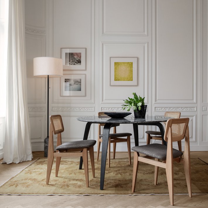 Gubi - Gravity Floor Lamp | Canvas | Blackened Steel