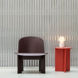 HAY - Chisel Lounge Chair | Dark Bordeaux Water-Based Lacquered Beech