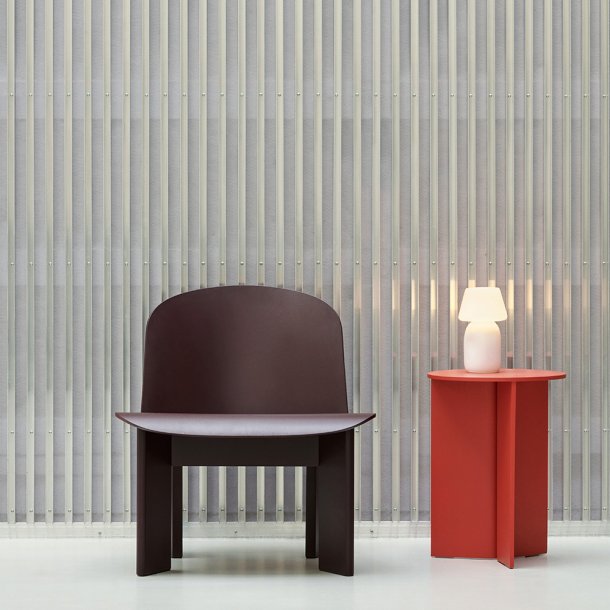 HAY - Chisel Lounge Chair | Dark Bordeaux Water-Based Lacquered Beech