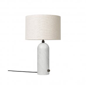 Gubi - Gravity Tablelamp | Small | White Marble | Canvas