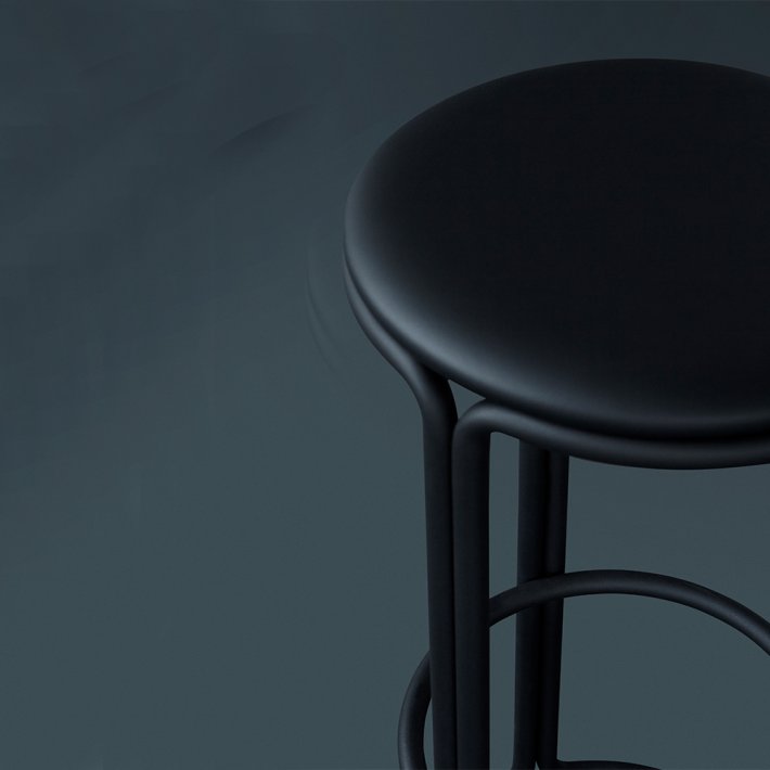PLEASE WAIT to be SEATED - Hardie | Counter Stool Sde: lderpolstret Stel: Metal