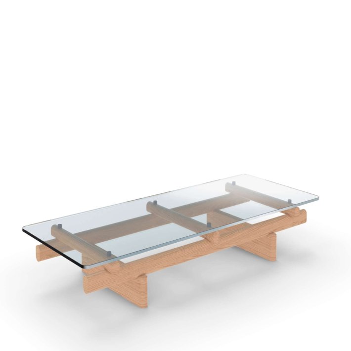 Cassina - Sengu Coffee Table | 150 x 60 cm | Clear glass 