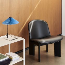HAY - Chisel Lounge Chair | Black | Lder polstring Sense-Black