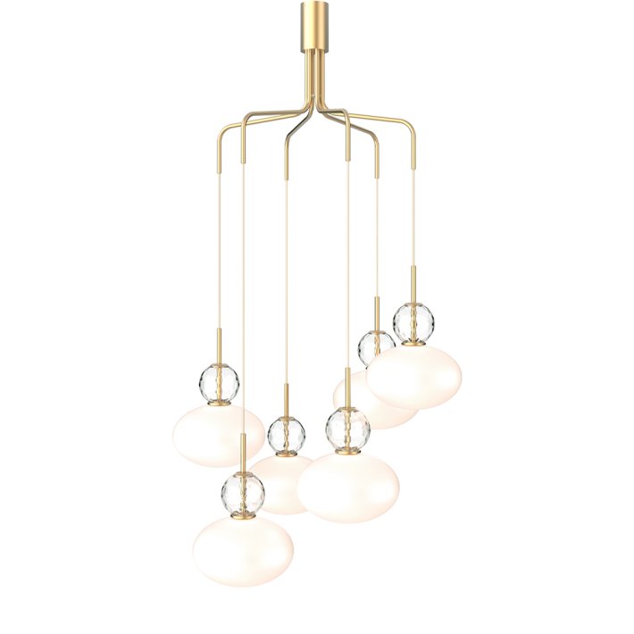 Nuura - Rizzatto Cluster 6 | Satin Brass | Opal
