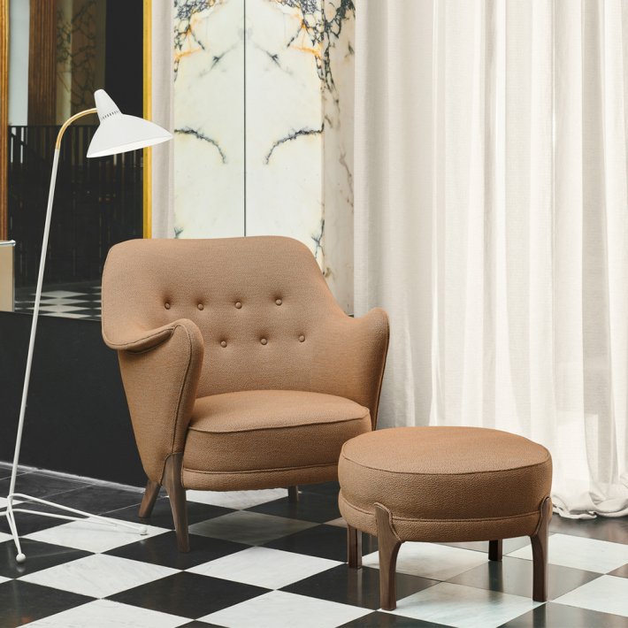 Warm Nordic - Cocktail Lounge Pouf | Smoked Oak