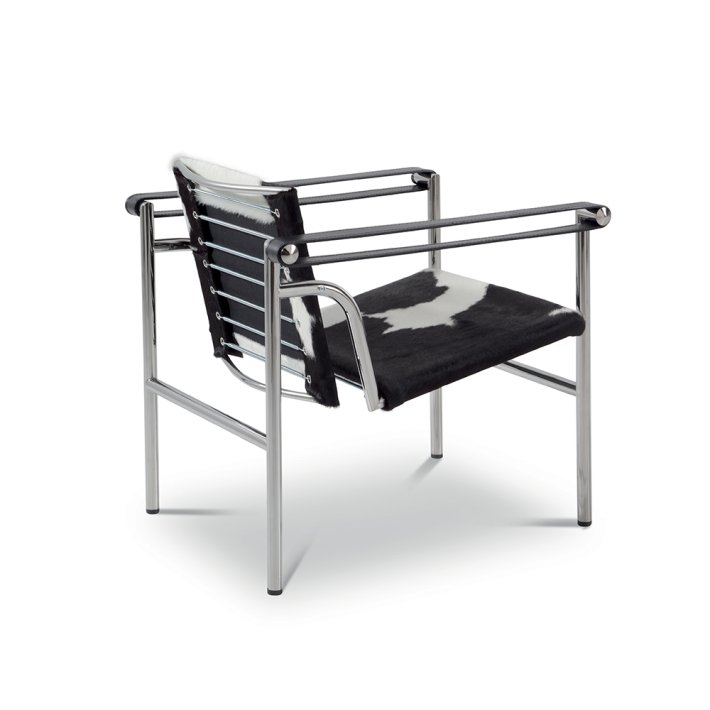 Cassina - Fauteuil  dossier basculant | Chrome frame | Hairyskin