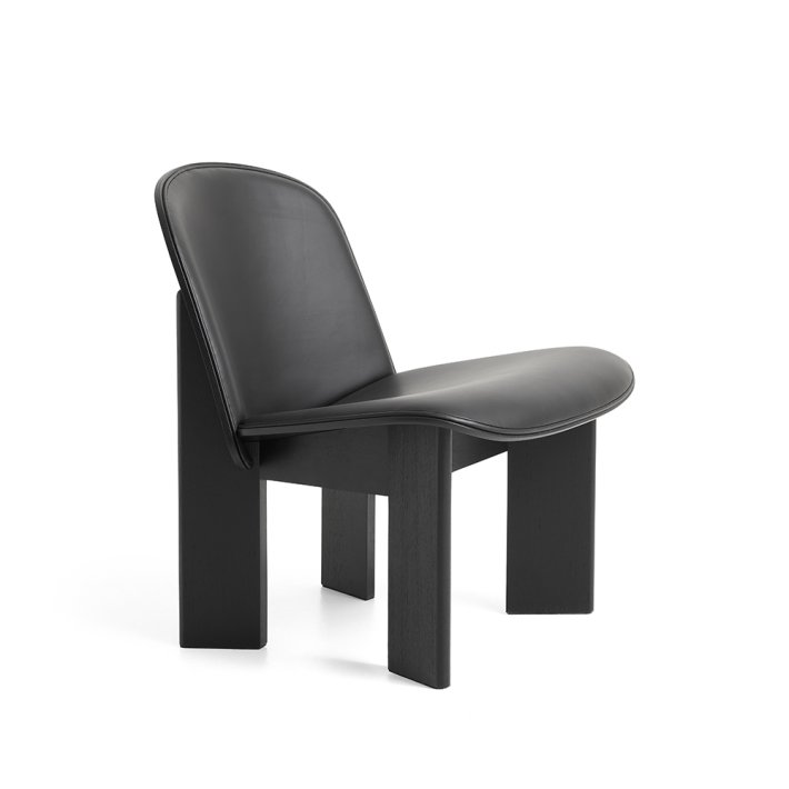 HAY - Chisel Lounge Chair | Black | L�der polstring Sense-Black