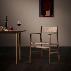 Brdr. Krger - Arv Spisebordsstol | Med armln | Flettet ryg &amp; sde