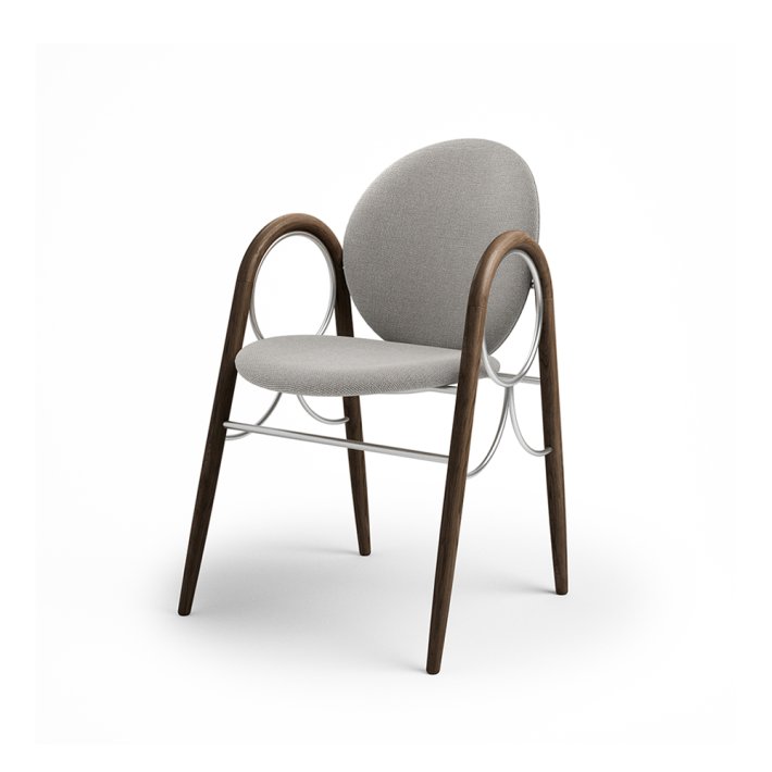 Brdr. Krger - Arkade Spisebordsstol | Fuldpolstret | Eg rget