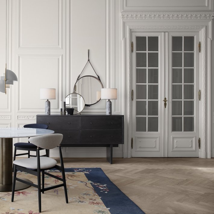 Gubi - Adnet Wall Mirror | Circular | 45 | Tan Leather