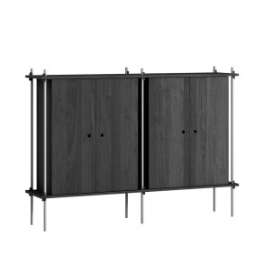 Moebe - Shelving Set I Double Cabinet I Stainless Steel