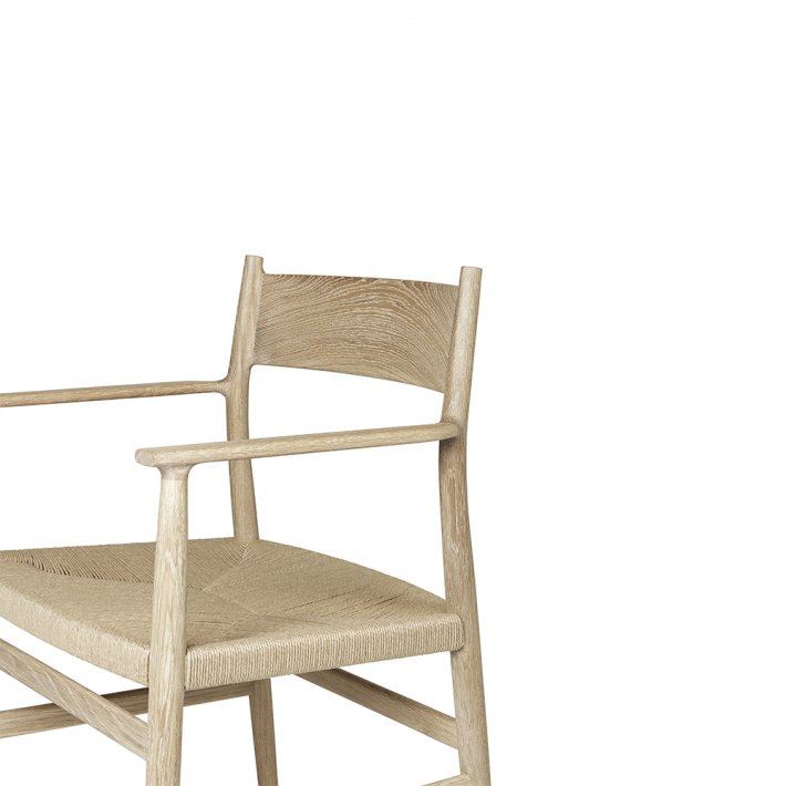 Brdr. Krger - Arv Spisebordsstol | Med armln | Flettet sde | Massiv ryg