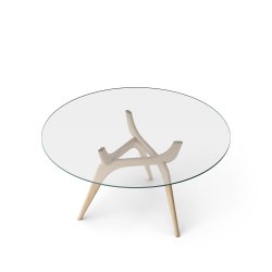 Brdr. Krger - TRIIIO | Spisebord |Klar glas | Eg Natur Ubehandlet | 135
