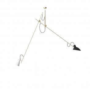 Astep - VV Cinquanta Suspension | Brass Structure | Black and White Reflectors